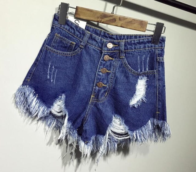 Casual Summer Women Denim Short High Waists Sexy Short Jeans