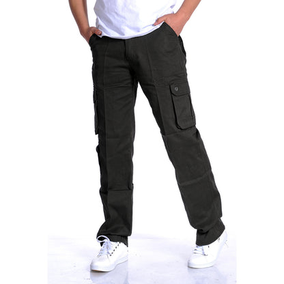 Men's Casual Sports Multi-pocket Loose Long Pants