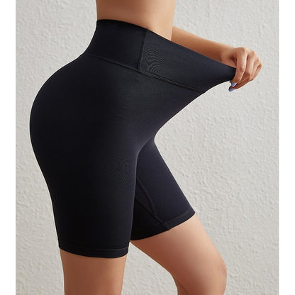 Cross Waist Yoga Shorts High Waist Belly Contracting