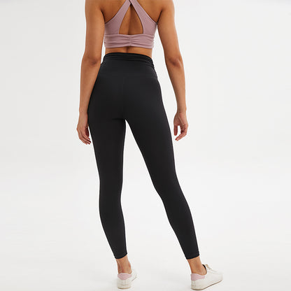 Nine-point legging yoga pants with straps