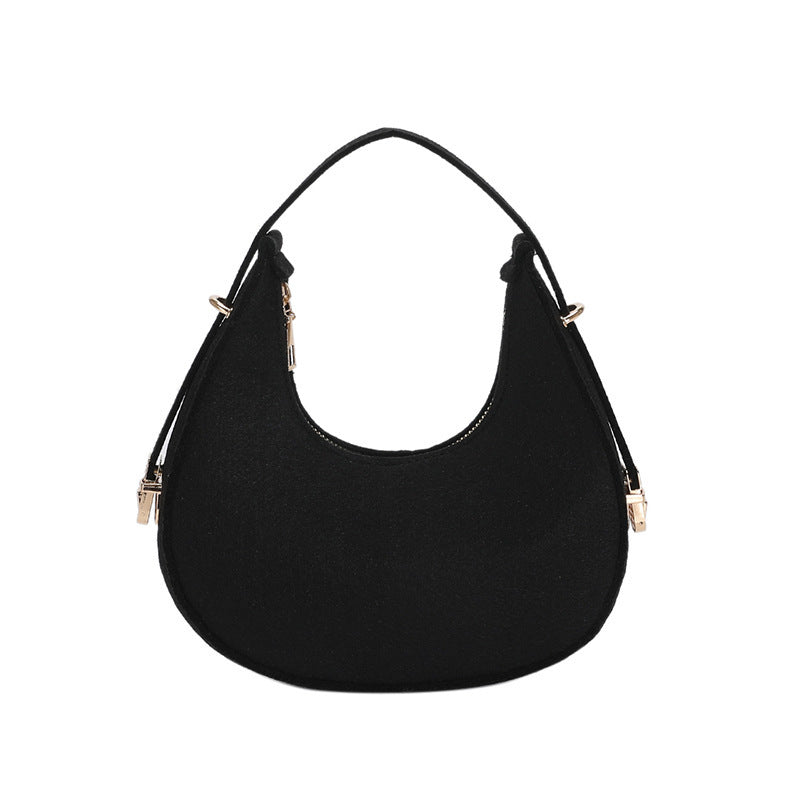 New Fashion Retro Felt Indentation Underarm Bag