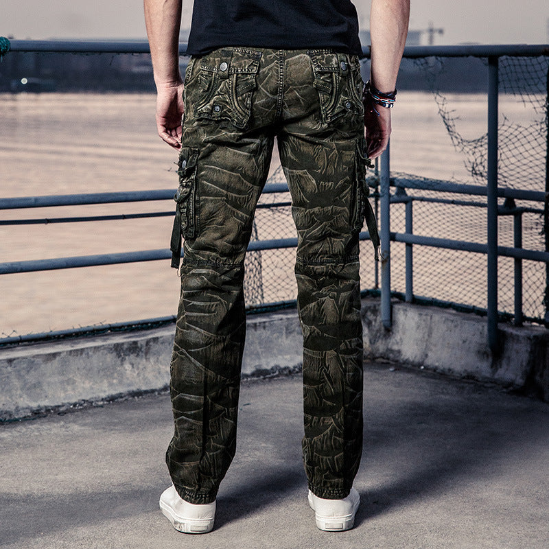 Men's camouflage cargo trousers