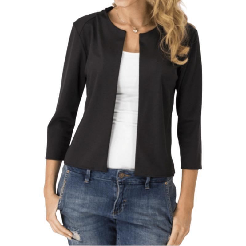 Women's Small Suit Cardigan Solid Color Three-quarter Length Sleeve