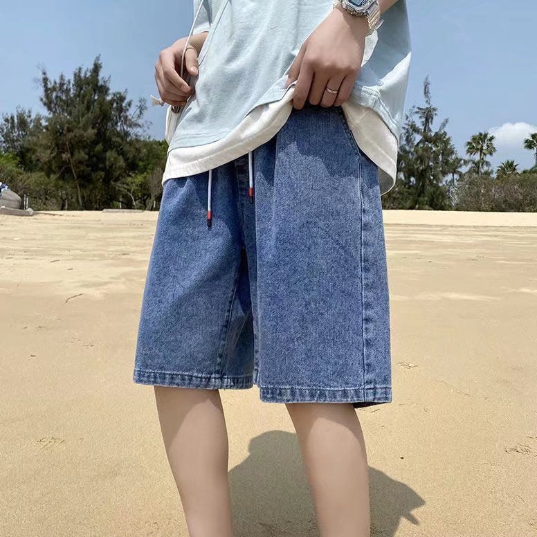 Men's Loose Straight Casual Denim Shorts