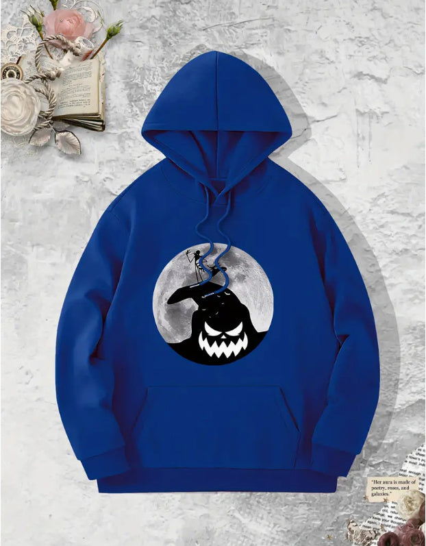 Printed Fleece Hooded Sweatshirt