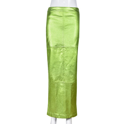 Hip Wrap Slim Fit Invisible Zipper Split Half Skirt