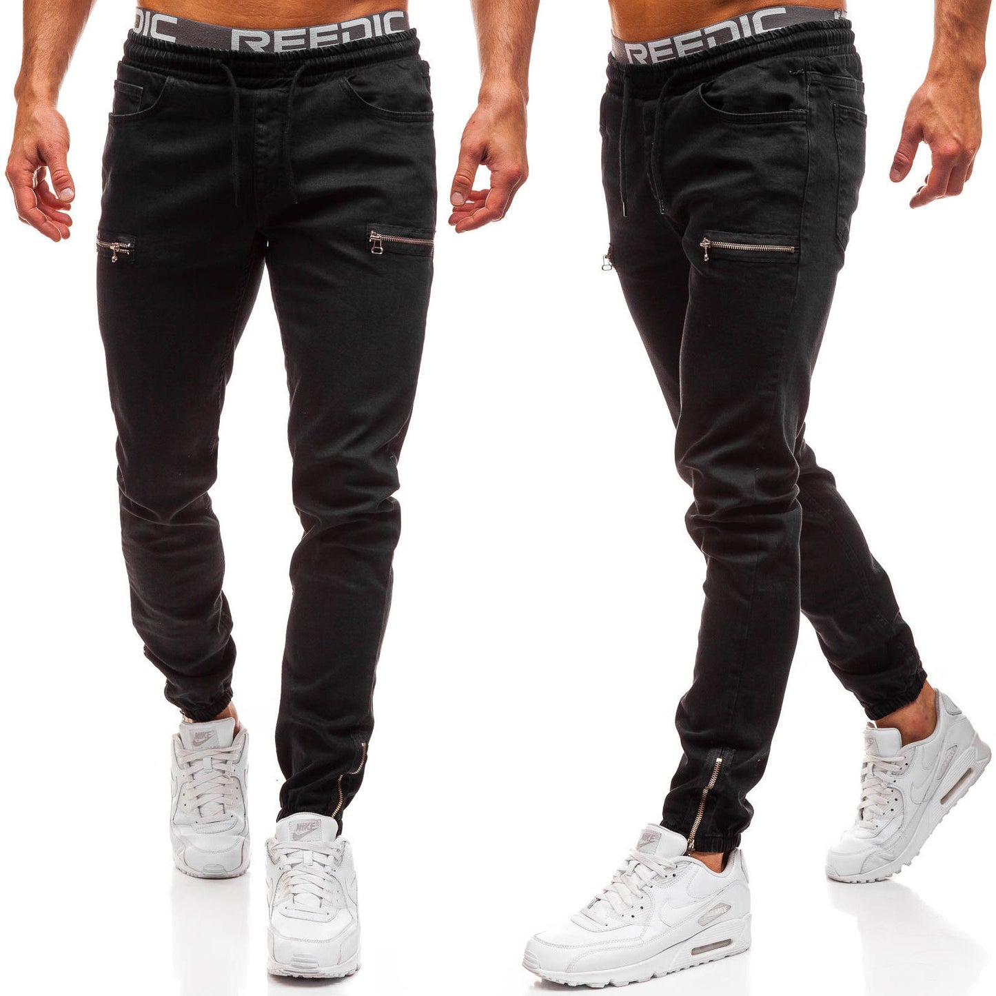 American men's denim fabric sports jeans