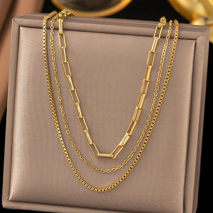 Three-layer Twin Necklace Female Niche Clavicle Chain