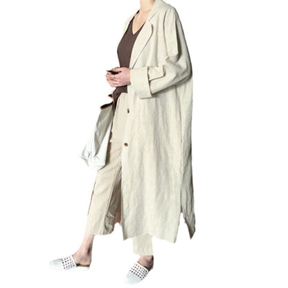 Long Loose Suit Collar Cardigan Outer Wear