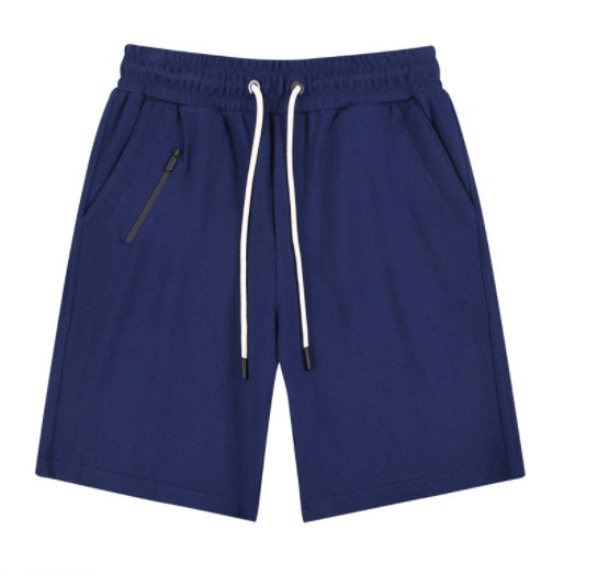 Fake Zipper Sports Drawstring Quarter Men's Shorts