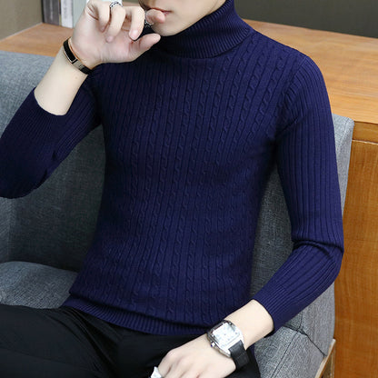 Slim-fit Sweater Men High Neck Bottoming T-shirt Sweater Men