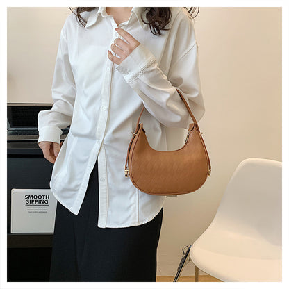 Underarm Bag Elegant Small Shoulder Rhombus Pattern Handbag Women