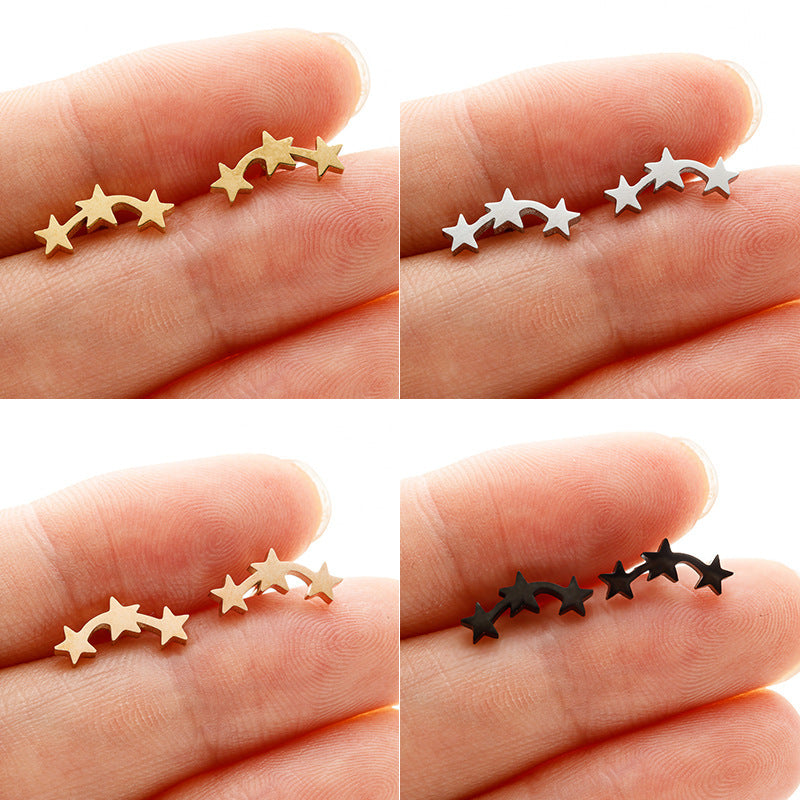 Personalized Mini Star Ear Studs Ins Geometric Five-pointed Star