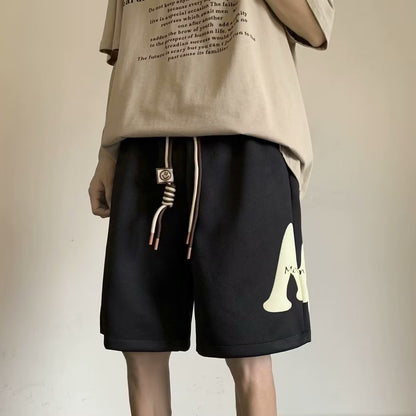 Summer Loose Casual Drawstring Couple Shorts