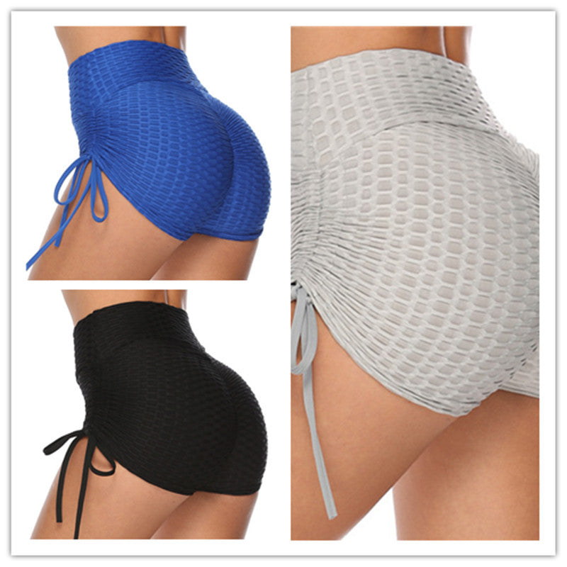 Jacquard Yoga Pants Hip Shorts Bandage Yoga Pants Bubble Pants