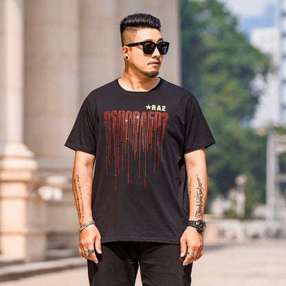 Loose Hot Drill Half Sleeve T-shirt