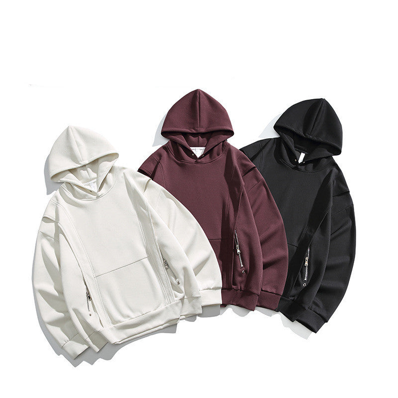 Fashion Personality Rivets Hooded Sweater Men