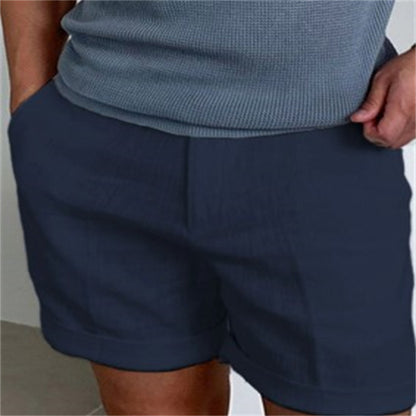 Men's Slant Pockets Pure Color Comfort Breathable Workout Shorts