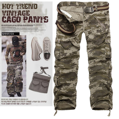 Camouflage cargo trousers