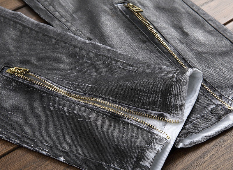 Men's zipper opening jeans