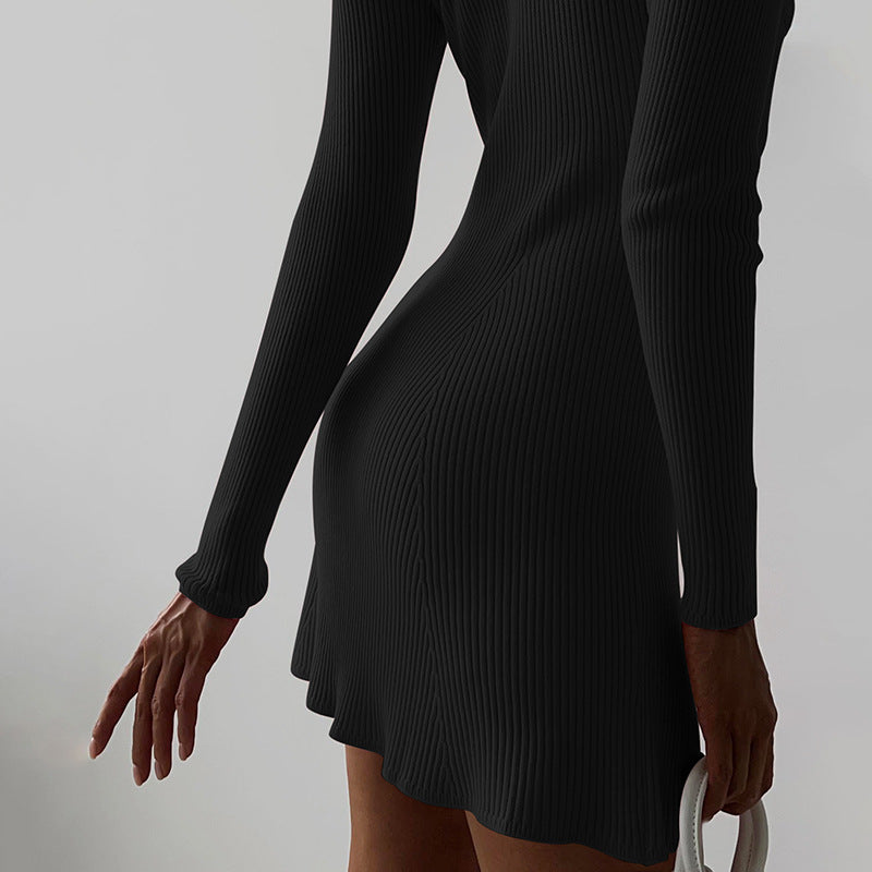 Slim Long Sleeve Knitted Dress