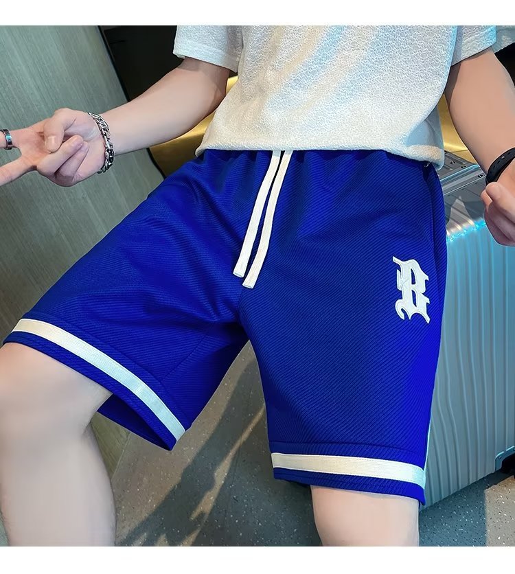 Sports Shorts Loose Straight Drawstring Wide Leg Pants