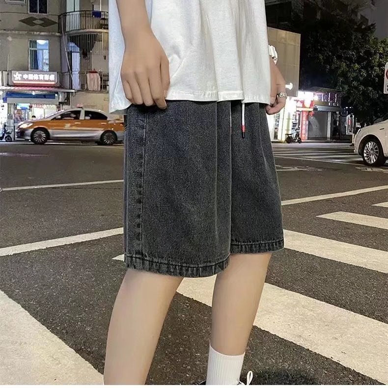 Men's Loose Straight Casual Denim Shorts