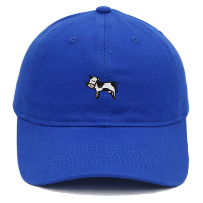 COW Embroidery Soft Top Baseball Cap Spring And Summer Cute