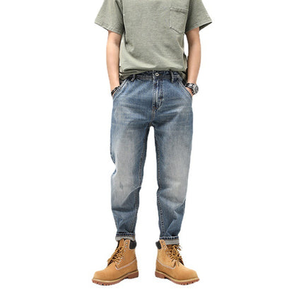 Fashion Retro Men's Casual Loose Straight-leg Jeans