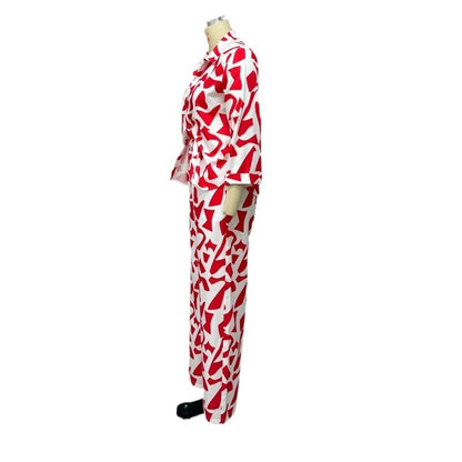 New Women's Clothing Printed Two-piece Suit