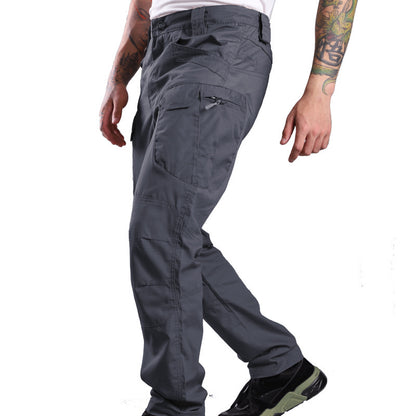 Solid Color Waterproof Men's Wear-resistant Plaid Overalls