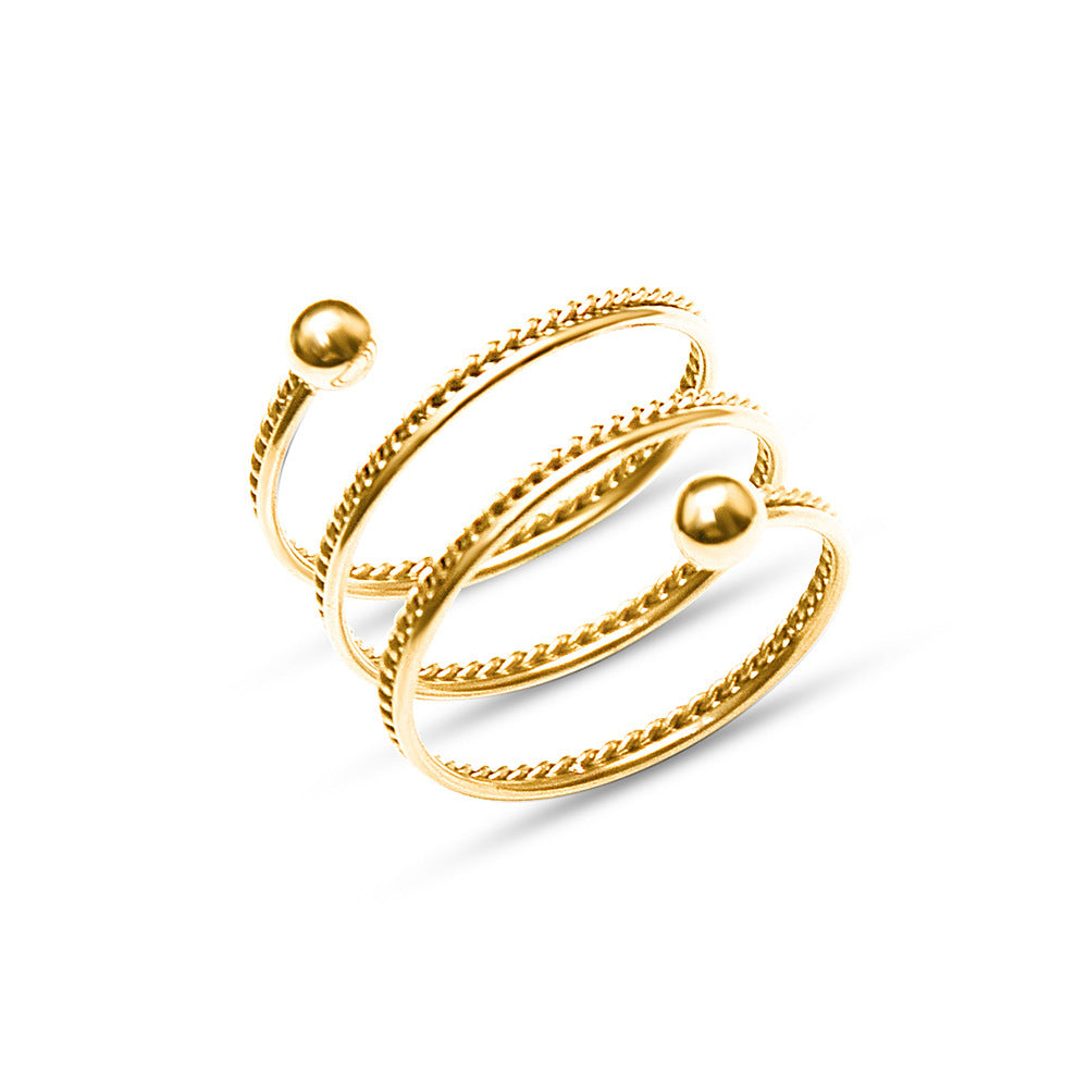 Women's Double-layer Spring Twist Spinning Ring