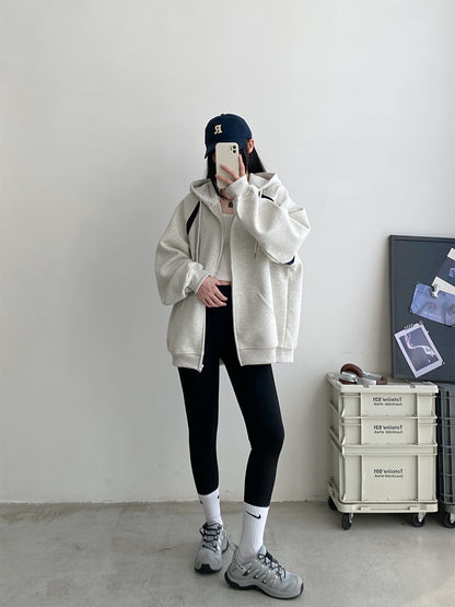 Women's Hooded Sweater Loose Hoodie Coat