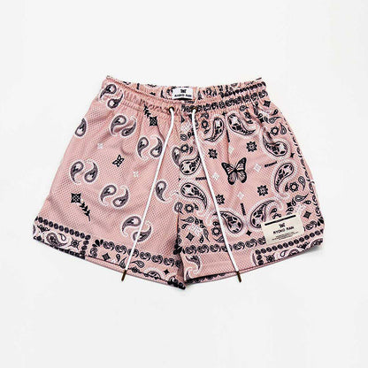 Paisley Shorts Mesh Outdoor Sports Basketball Shorts Leisure Short-length Pants