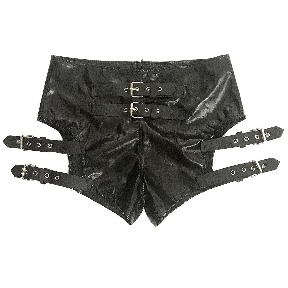 Women's Bar Costume Patent Leather Stretch Shorts