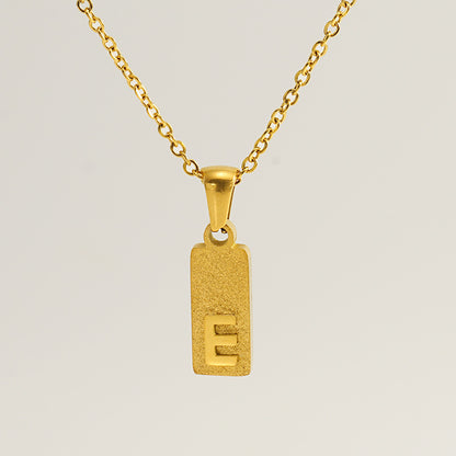 English Letter Necklace Female Stainless Steel