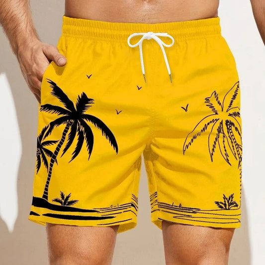 Men's Loose Beach pants 3D Printed Pattern