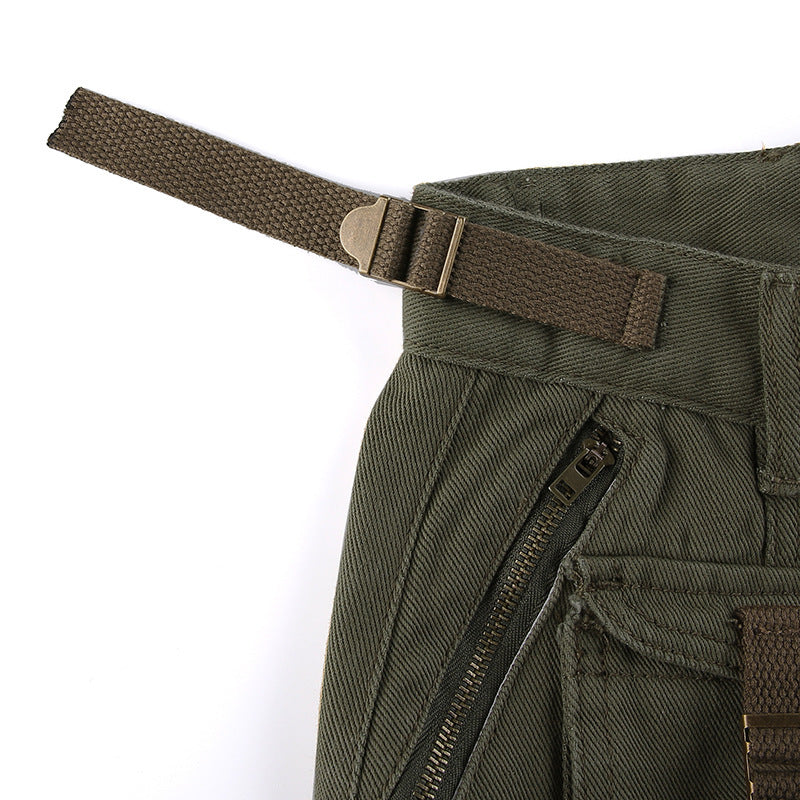 Low Waist Pocket Retro Casual Cargo Jeans