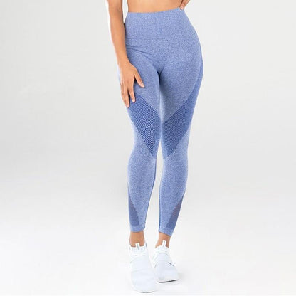 New mesh stitching hip yoga pants sports fitness pants sexy hips leggings