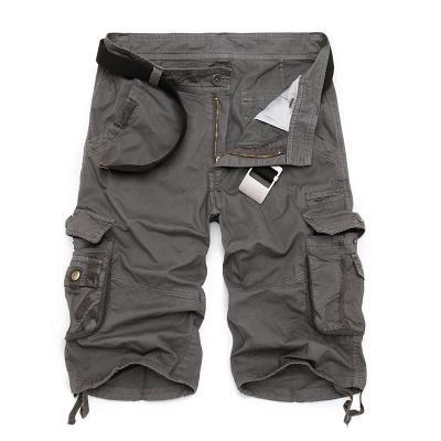 Multi-Pocket Camouflage Dungarees Belted Cargo Shorts