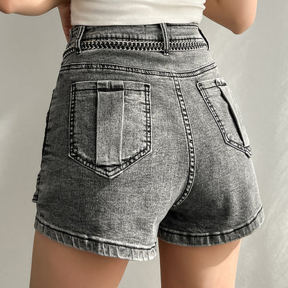 Irregular Splicing Denim Skirt