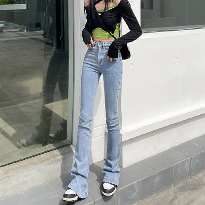 Skirt High Waist Bootcut Jeans