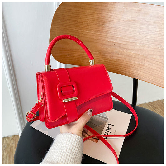 Simple Fashion Shoulder Textured Small Square Bag