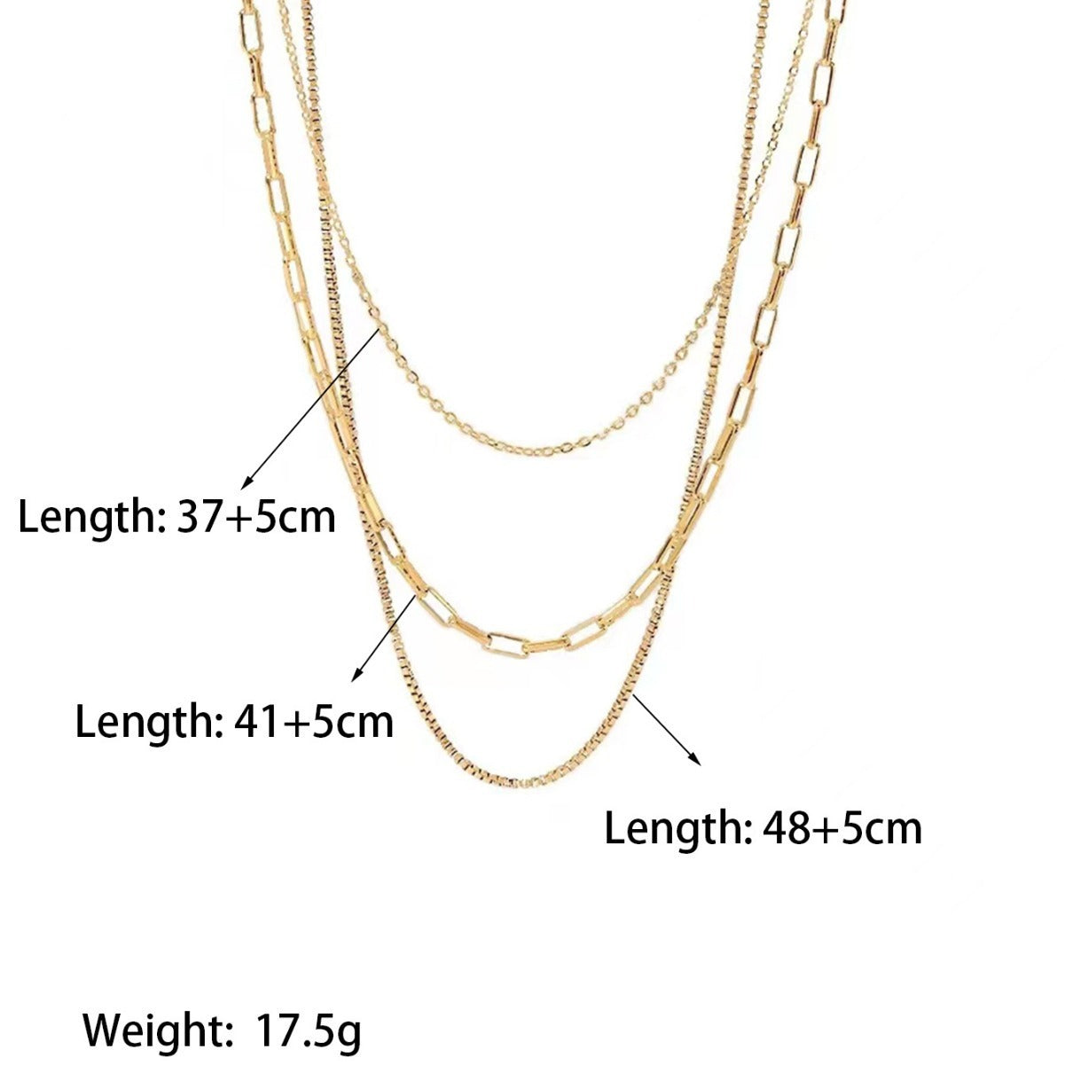 Three-layer Twin Necklace Female Niche Clavicle Chain