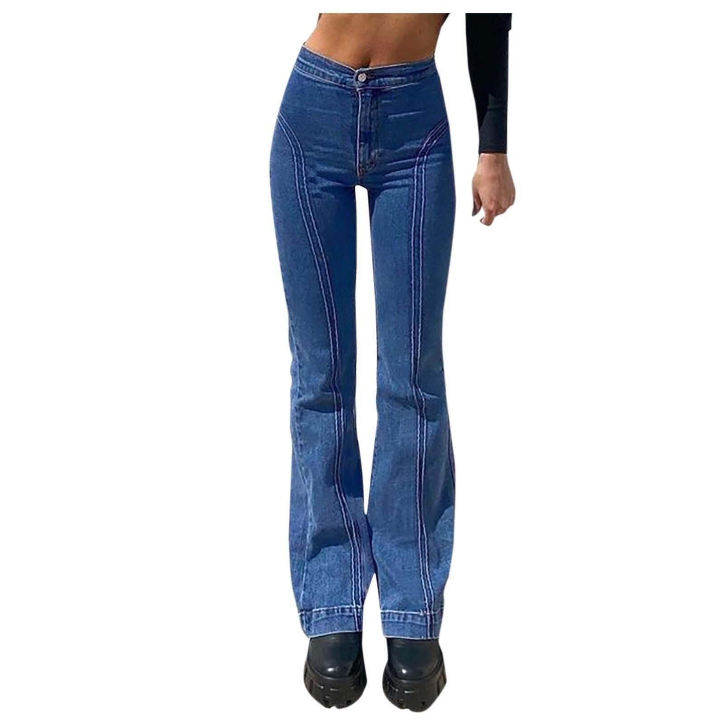 High Waist Tight Small Horn Fashion Denim Girl