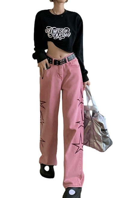 Fashion Retro All-matching Straight Draped Pants