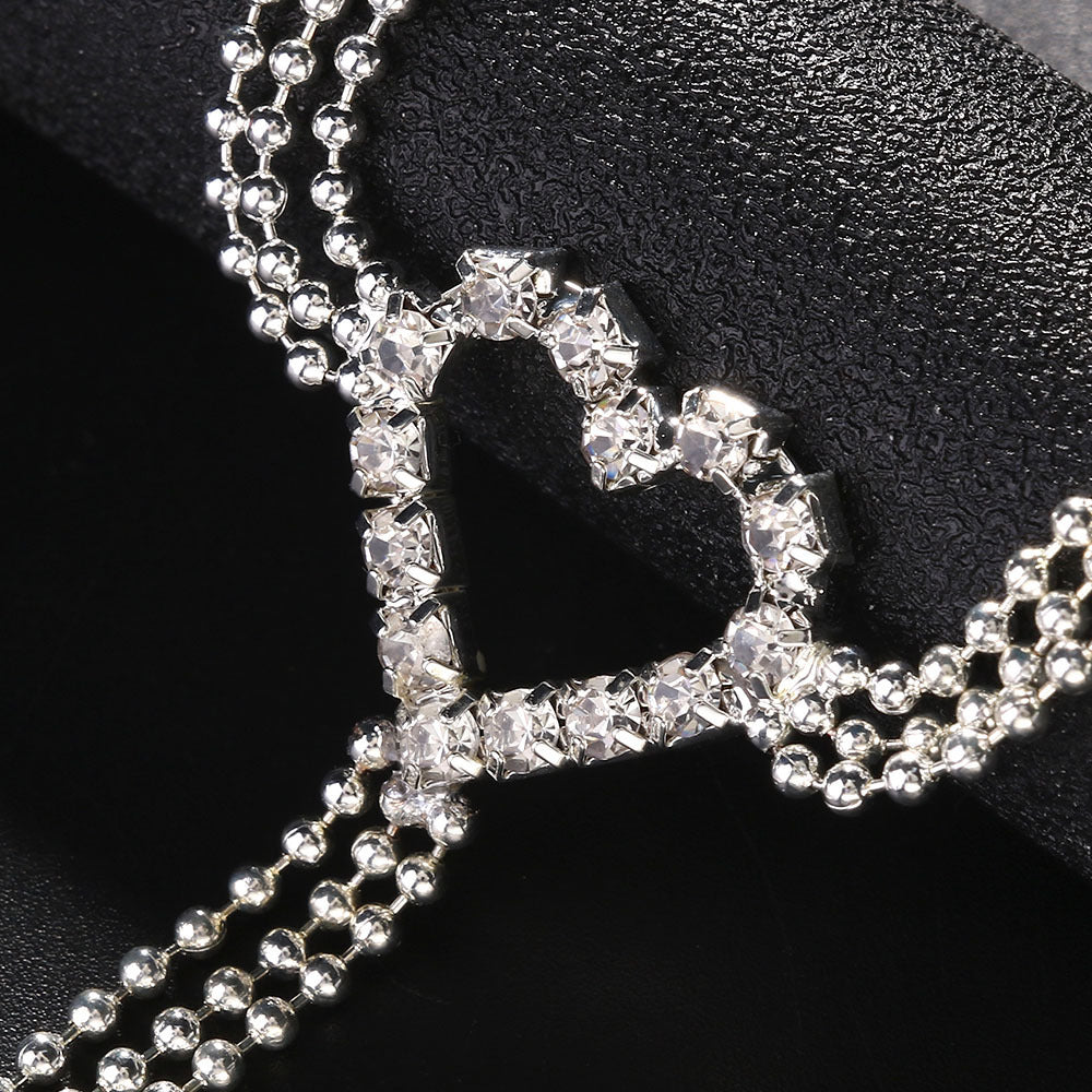 Heart-shaped Underwear Rhinestone Body Chains Accessories