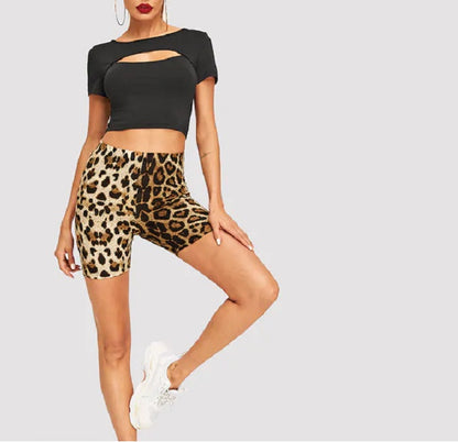 Fashion sexy leopard print hip shorts