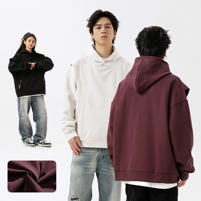 Fashion Personality Rivets Hooded Sweater Men