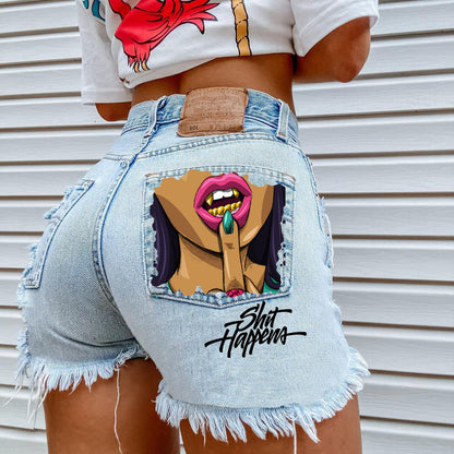 Women's Fashion Ripped Denim Shorts